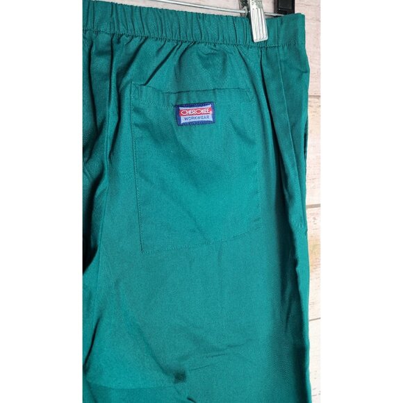 Green Cherokee XS Scrub Pants | Polyester Cotton Drawstring Medical Uniform - Picture 10 of 10